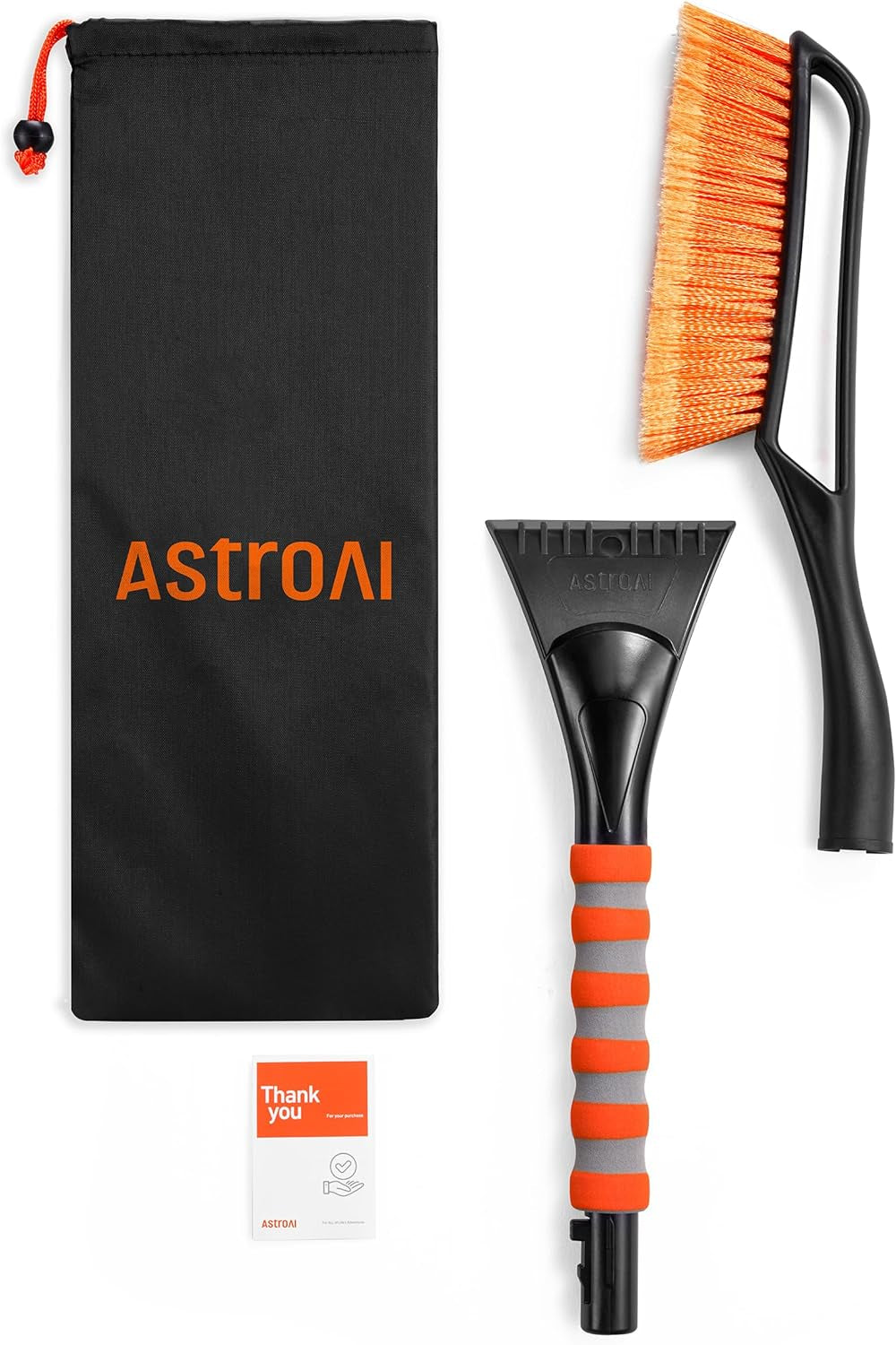 27" 2-In-1 Detachable Snow Brush & Ice Scraper for Car Windshields