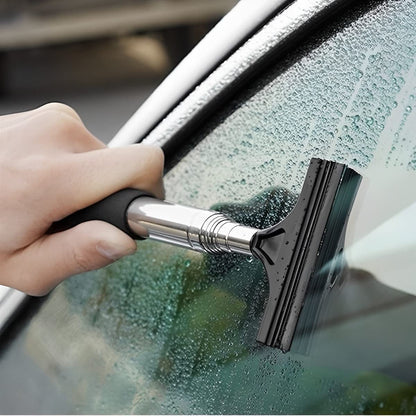 38.6 Inch Telescopic Side Mirror Glass Squeegee, Black