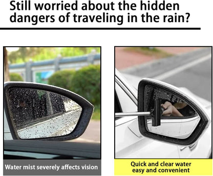 38.6 Inch Telescopic Side Mirror Glass Squeegee, Black